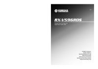 Yamaha RXV-596-RDS - Owners Manual 